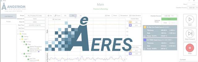 Image of Aeres logo with screenshot of time saving software in background