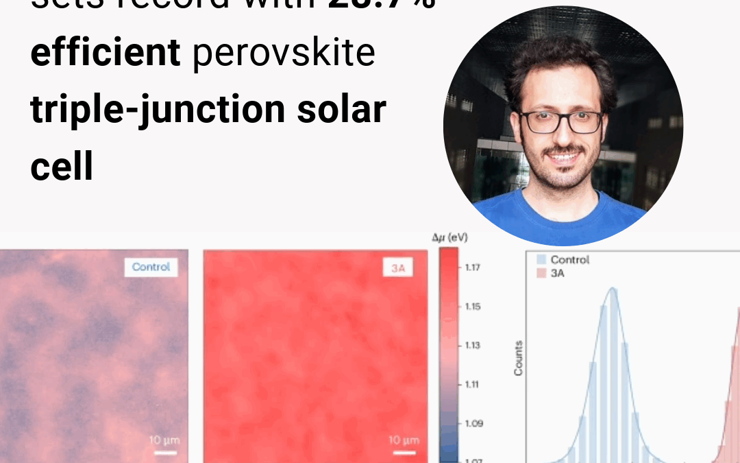 Breakthrough in Tandem Solar via our partners at KAUST