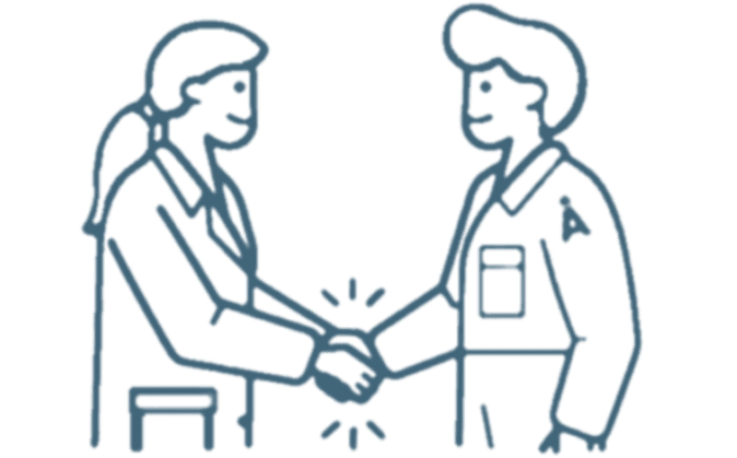 alt = Handshake icon symbolizing collaboration, partnership, or customer support.