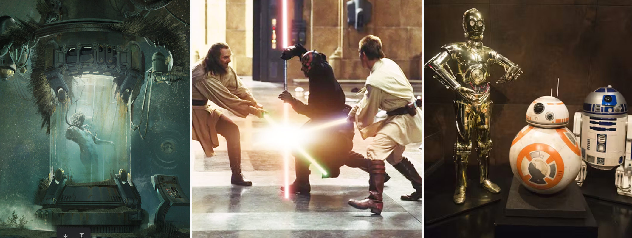 alt = collage of photos from Star Wars and their various characters to illustrate what technologies would use thin film fabrication such as Angstrom Engineering's systems.